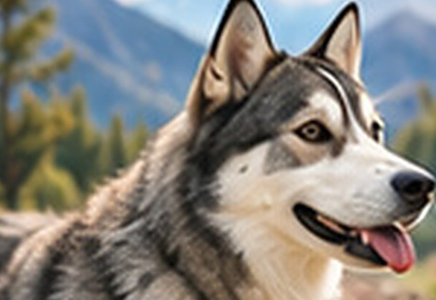 Perro en paisaje natural